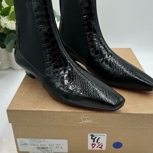 Women's Christian Louboutin Promidavol Crocodile-Embossed leather boots 37.5